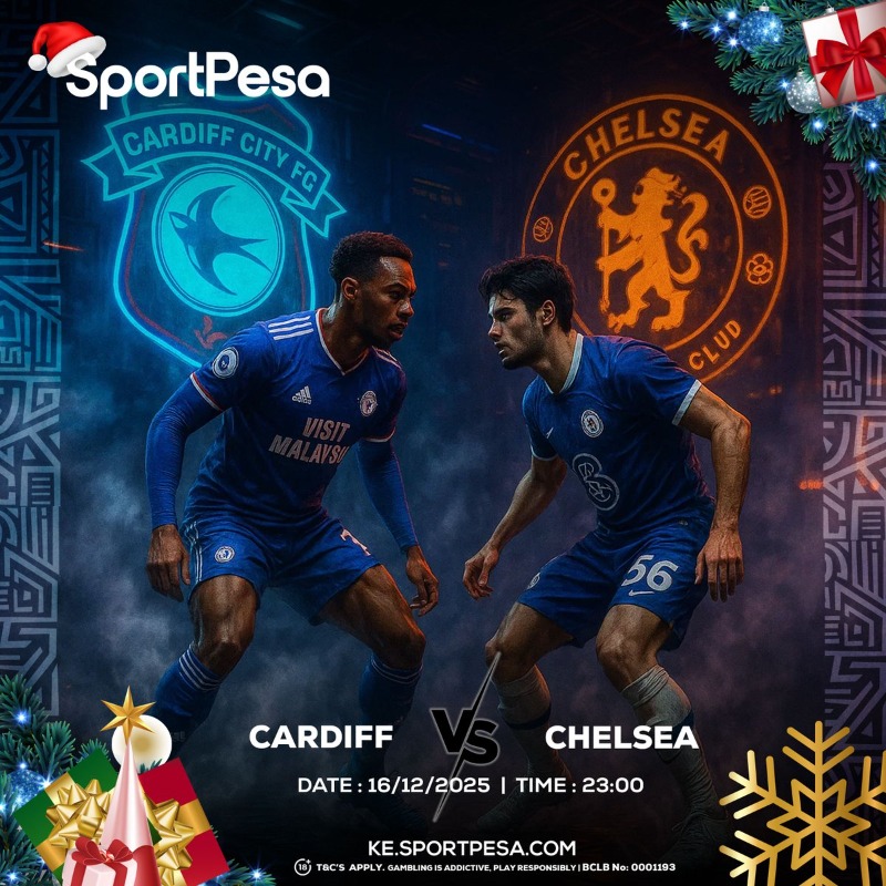 SportPesa's tweet photo. The race for the EFL Cup semi-finals begins Tuesday night in the Welsh capital.

Cardiff City's strong form faces a huge test against a Chelsea side fresh from ending their winless run!

Who will outsmart the other hapa?