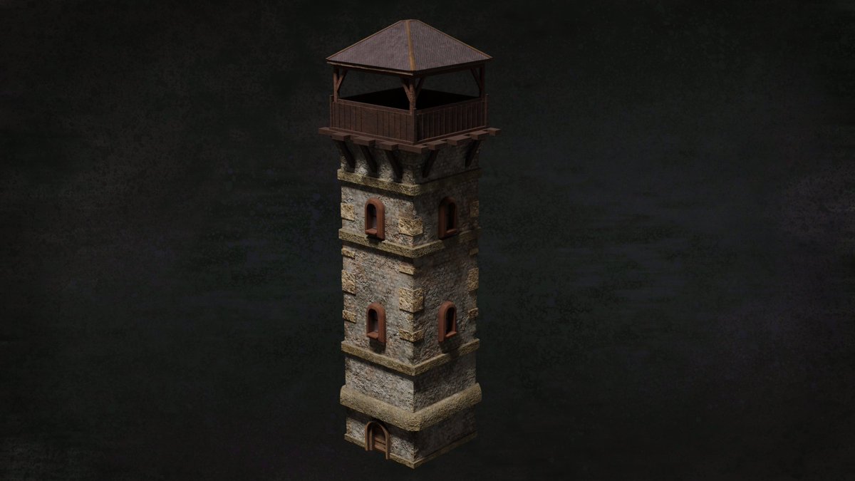 avptankpowerjc's tweet photo. Render Build - Atalaya Serie SilentObsidianRise N4 WatchTower. #b3d, #blender, #unity, #game, #tower, #building, #asset, #props, #atalaya, #atalay, #cycles, #towerguard, #gazerTower. https://t.co/ewdyTXZy1u