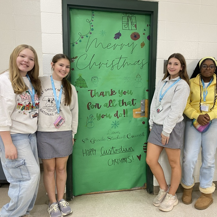 WFMS 8th grade student council spread some cheer by celebrating our hardworking custodians! They decorated the custodians’ doors during what they call “Custodian Christmas”!