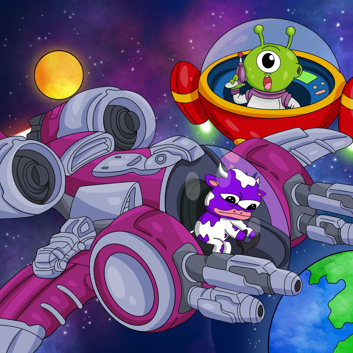 Deploying intergalactic spacefleet.

Mission...moon.