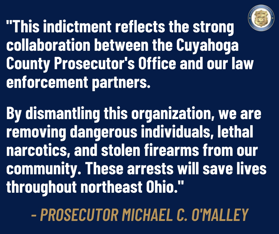 CuyahogaProsOf's tweet image. 1/2: 37 Individuals Indicted for Involvement in Drug Trafficking Organization Linked to Three Overdose Deaths, Investigation Led to Over Six Kilograms of Drugs Seized

ccprosecutor.us/37-individuals…

#psa