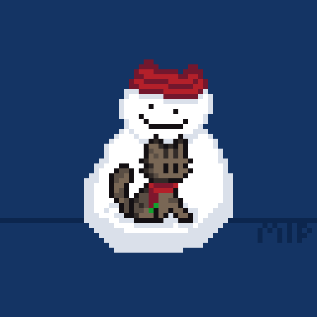 MakeItPixel_'s tweet photo. Day 17 of the Christmas challenge: naomi found a giant blob where she could take a nap 🎄💤 

#sapnapfanart #naomifanart #pixelart https://t.co/0ujd7ClXtK