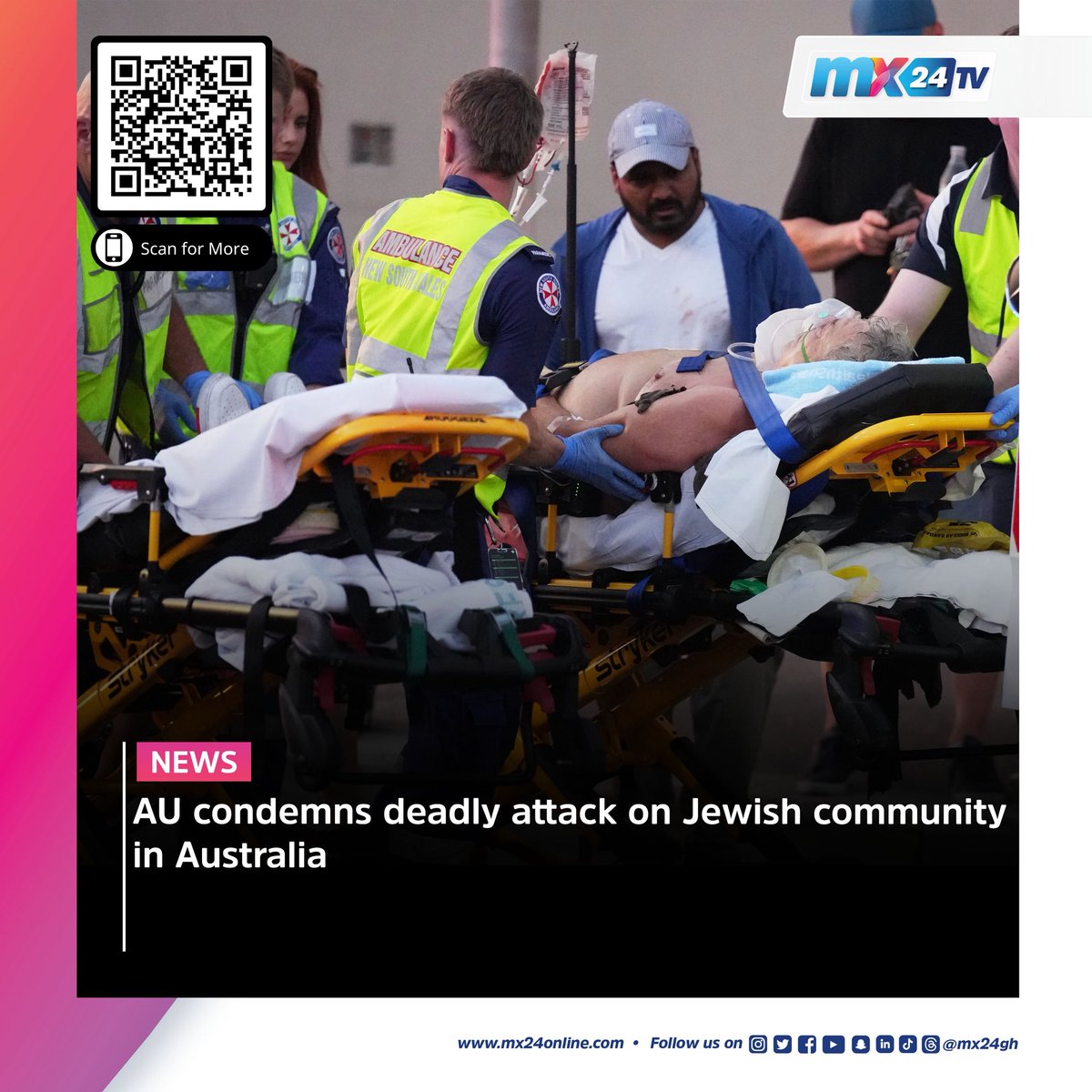 mx24gh's tweet photo. Open thread โฌ๏ธ Here are today's biggest headlines. Download the MX24 app to read the latest news and updates.
#mx24gh #funfearlessfactual #mx24news #China #Ghana #Kpandai #Election #AU #Jewish #Australia #Hollywood #RobReiner #LA #Spain #Airbnb #Germany #WorldCup #OtooAddo https://t.co/iYHVghD8xY