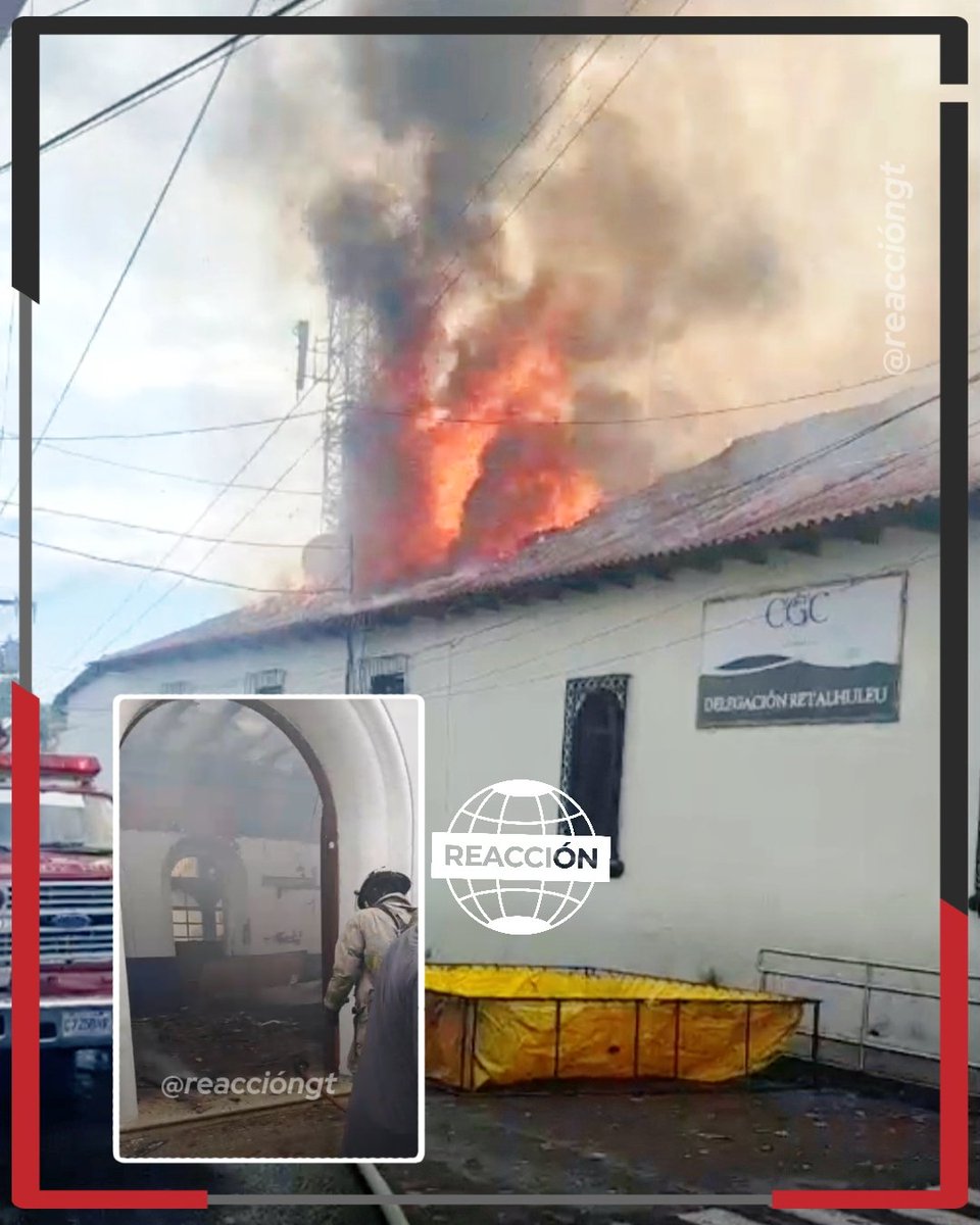 Incendio consume oficina de la Contraloría General de Cuentas en Retalhuleu