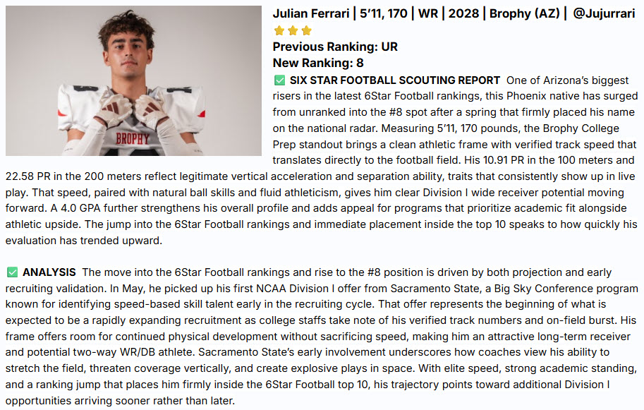 Julian Ferrari | C/O 2028 tweet media