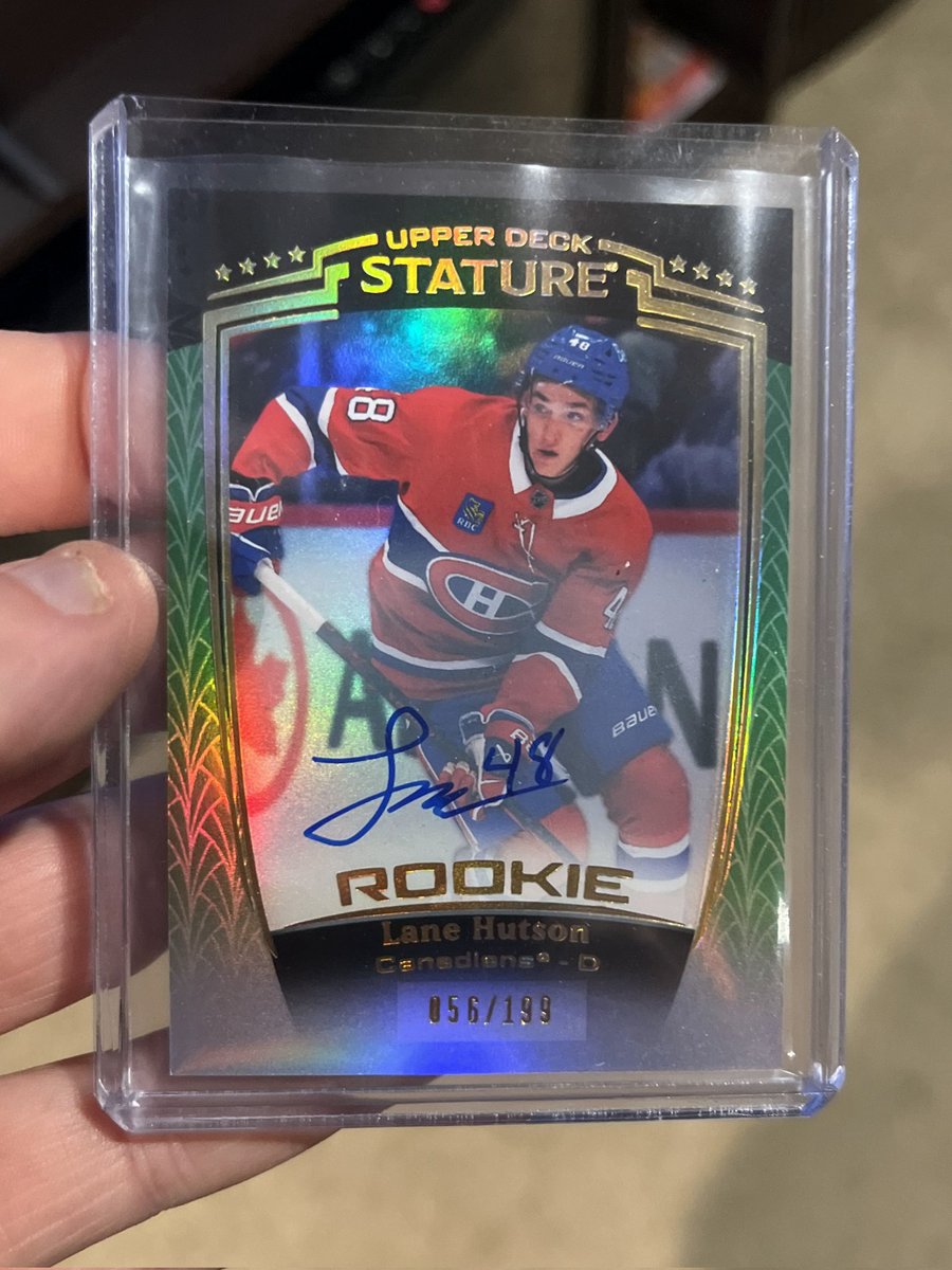 RedNailsII's tweet image. Both of these beauties came out of the same case. @UpperDeckSports 2024/25 Stature.  @CardPurchaser #Habs #blackhawks