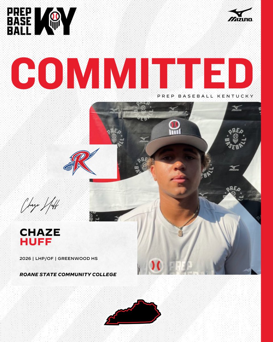 PrepbaseballKY's tweet image. 🖋️ KY COMMITMENT WATCH 🖋️

'26 LHP/OF Chaze Huff (Greenwood HS) commits to Roane State Community College!💪

👤 &amp;gt;&amp;gt; loom.ly/MypqV3g || @ChazeHuff

@prepbaseball || @RSCCBaseball