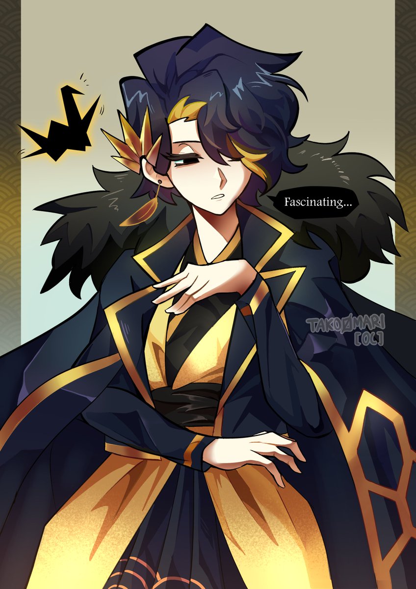 Tako0mari's tweet image. im usually too shy to share my ocs
this is Flores, shes an arbiter that i yume with elena!
she can fold people into the 4th dimension , and her design is inspired by chinese papercrafts  #LimbusCompany #LibraryofRuina