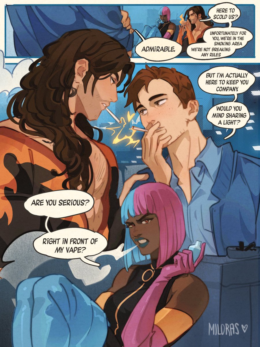 AngryMiloras's tweet image. sharing a light #flambert #dispatch #doodle