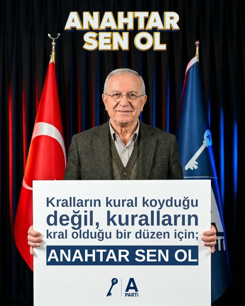 Sözün sahibi Türk milleti olsun diye;

#AnahtarSenOl
#AnahtarParti