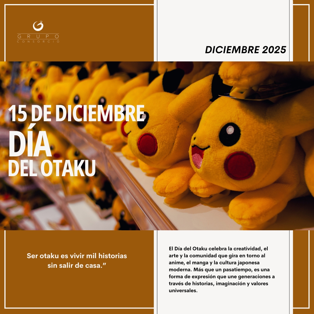Hoy celebramos la creatividad que
nace de grandes historias, personajes inolvidables y
pasiones que inspiran.

El mundo otaku también impulsa ideas, talento y
nuevas formas de ver el futuro.

🎌✨ Feliz Día del Otaku ✨🎌

#GrupoConsorcio #DíaDelOtaku #CulturaOtaku
#Talento
