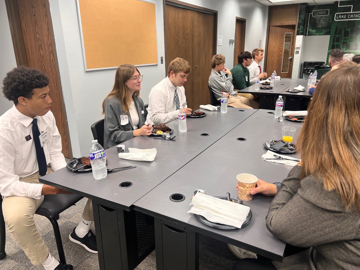 TheHowleyFdn's tweet image. The Howley Scholars at @lakecatholic shared thoughtful goals and a clear sense of direction, shaped by a school culture that values discipline, faith, and steady leadership. Time spent together was purposeful, with conversations that were honest and refreshingly grounded.
