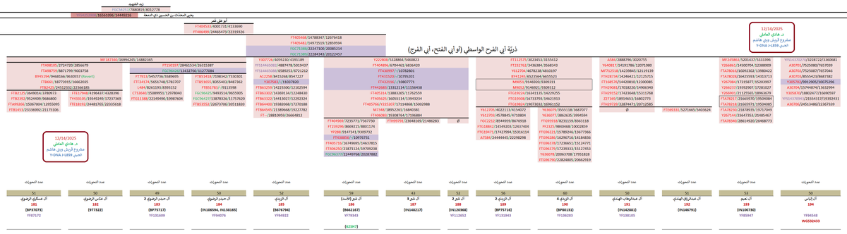fgc8712's tweet photo. نتيجة Y700 ثالثة للسادة آل الأسد Sher الزيود من منطقة Bihar ولهم تحوّر واحد يفصلهم عن بني عمومتهم ومُوافق لإلتقائهم في الجدّ الأعلى السيد بهادر بن صفدار (ت 1174 هـ) بن جعفر بن إرادة بن أعظم شير (أحد قادة المهراجا شاه جاهان). مبارك لهم.
#FGC30416
#FGC54257
#FT404533
#FT405468 https://t.co/Qr4aQynOIi