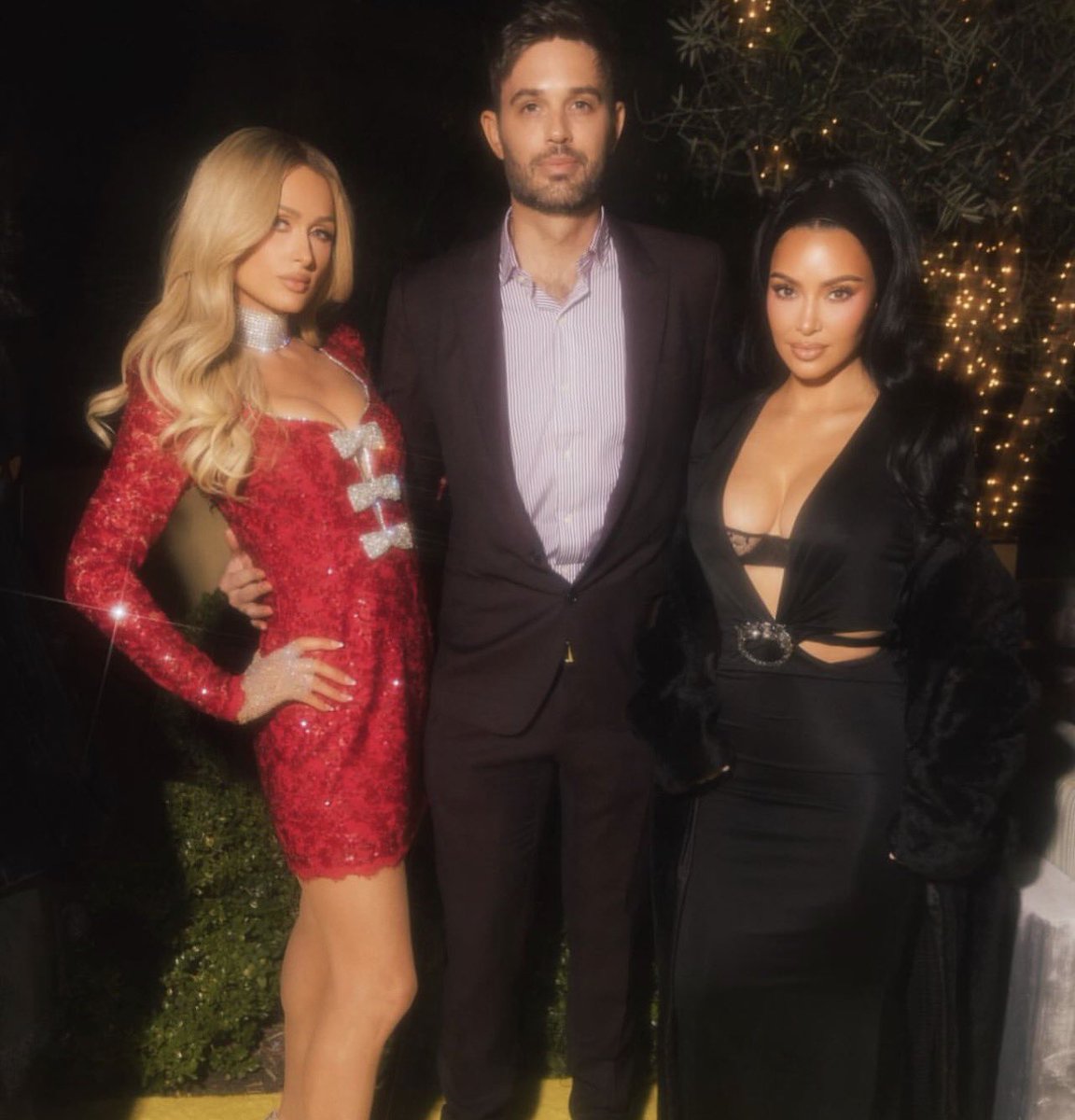 Britney Spears' manager Cade Hudson at Paris Hilton's Christmas party.