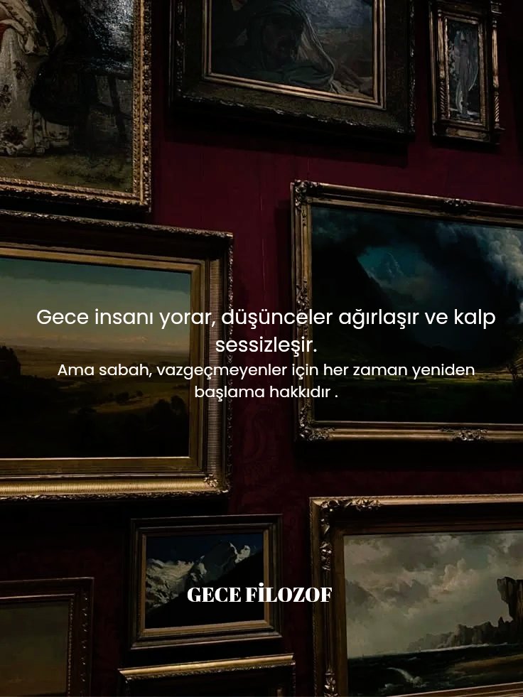 Gece uzunsa bu tesadüf değil.
Bazen insanın kendini toparlaması, neyi neden istediğini hatırlaması için karanlığa ihtiyacı olur.
Vazgeçmeyenler bilir: sabah sadece bir saat değil, yeni bir niyettir.

 #umut #yenidenbaşlamak #gece #farkındalık