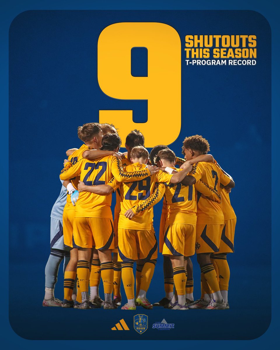 KCRoosMSoccer's tweet photo. 9 Shutouts this season! A defensive campaign that tied our program record 🔥

#RooUp🤘 https://t.co/kbbmai3pK2