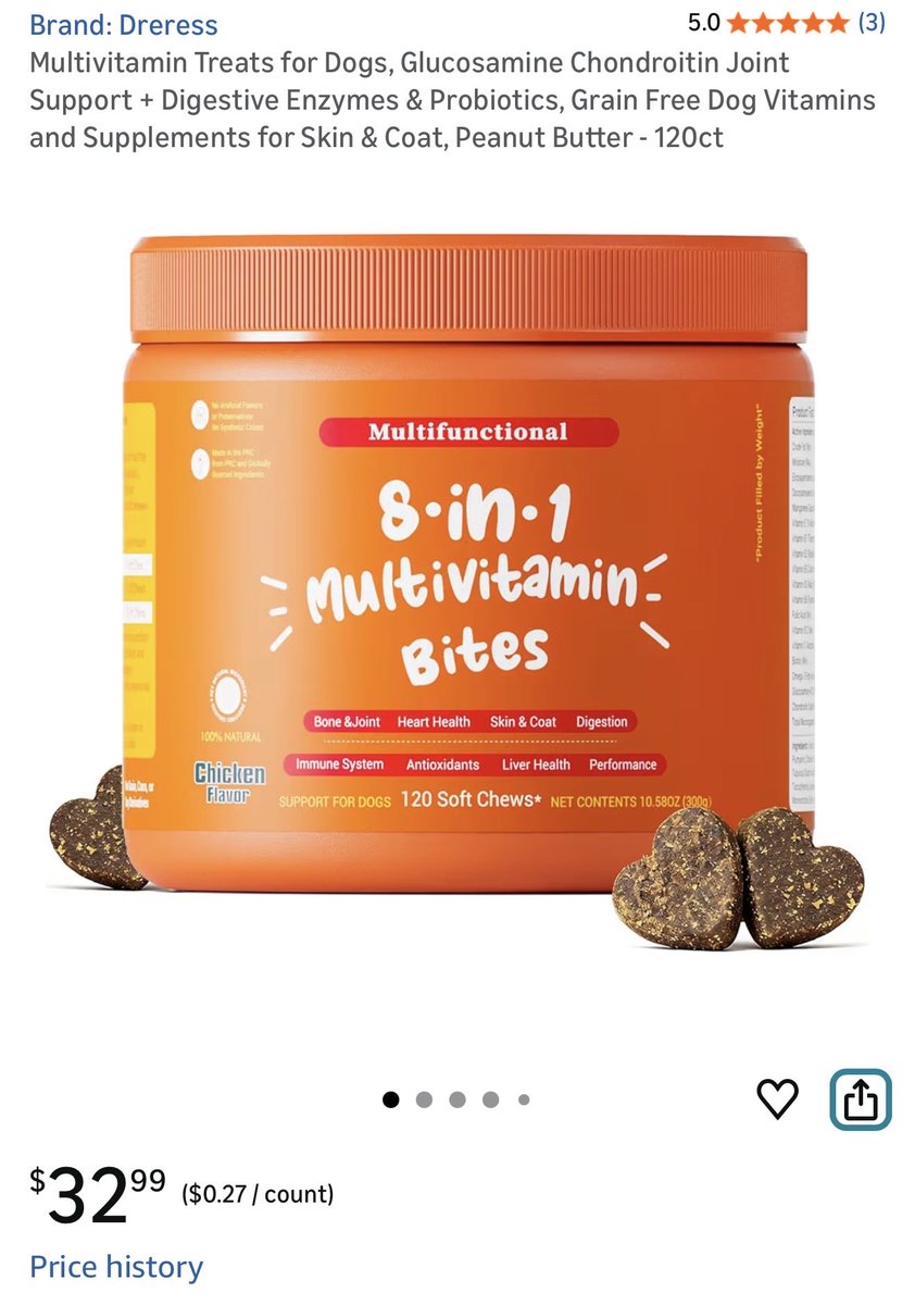 flaspi1's tweet photo. China is taking over dog supplements on Amazon producing fake counterfeits. This is a clear example.
What is @amznsellerhelp @amazon doing to stop and prevent this? Doesn’t seem like much. This brand claims to NASC approved. It’s a ripoff of Zesty Paws.
Seller is based in China. Claims product is NASC certified, and FDA approved.
Hopefully these counterfeits don’t kill any dogs.
Stop allowing black hat Chinese sellers on Amazon.