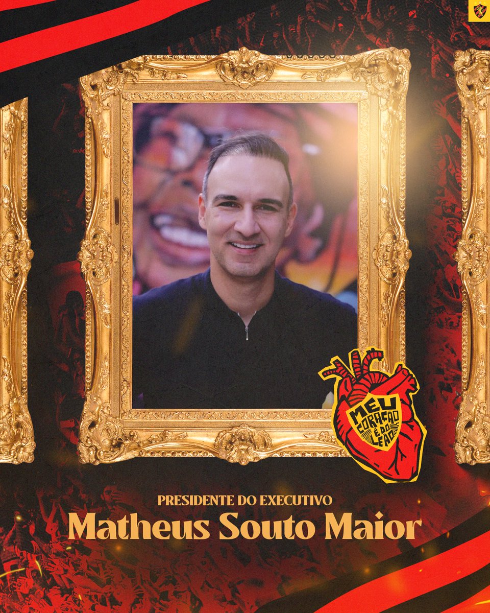 Com 795 votos (47,24%), o presidente do Sport Club do Recife para as eleições suplementares de 2026 é Matheus Souto Maior e seu vice-presidente é Kadico Pereira. 🗳️🦁 #EleiçõesSport