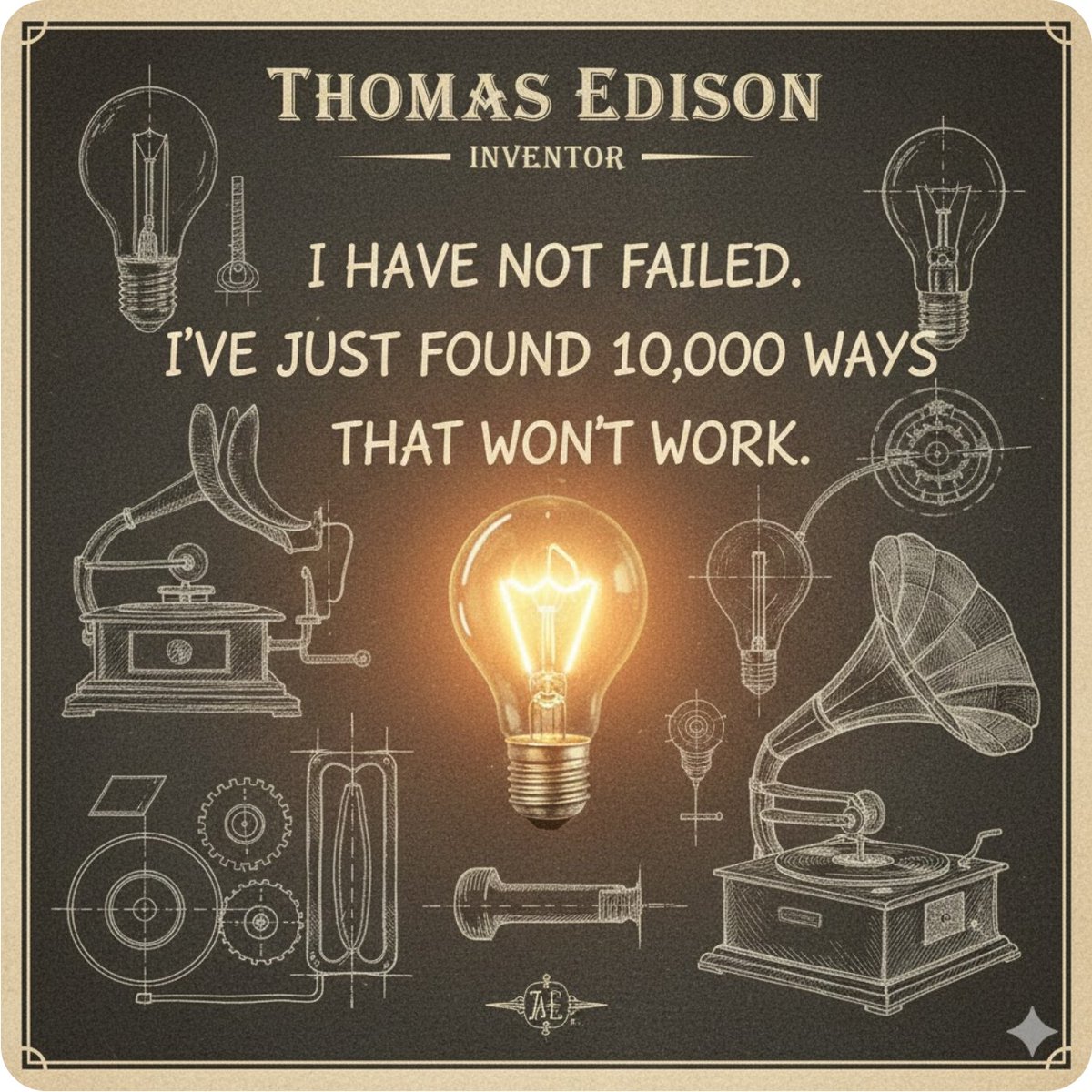 kenmlmpro's tweet photo. Tapped into my inner Edison today! ⚡ Setbacks are just stepping stones to greatness. Every misstep is a hidden gem of wisdom ready to shine.

Let’s break barriers and turn on the lights of innovation together! 🌟💪

#Innovation #Perseverance #ShineOn https://t.co/2ZyJTVlsr6