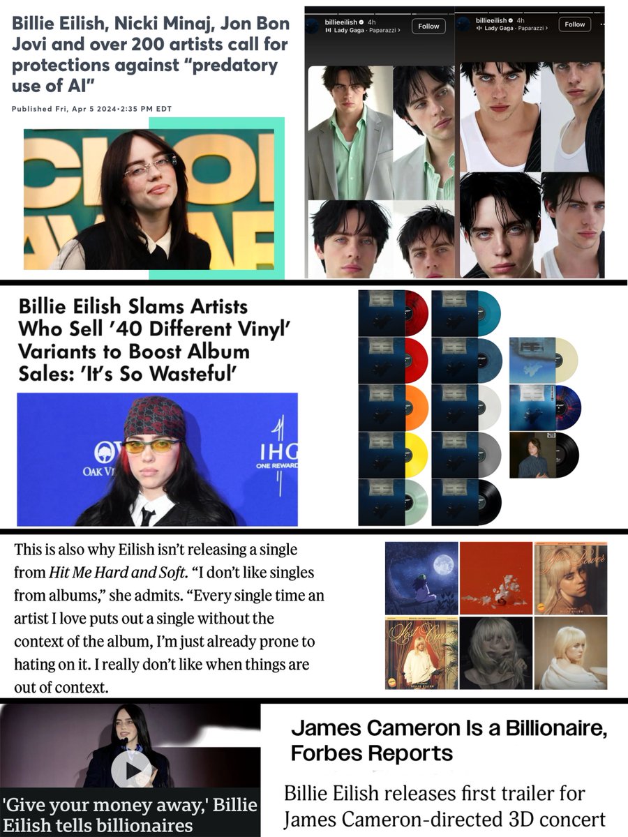 aidan7501's tweet image. i swear billie is one of the fakest in the industry