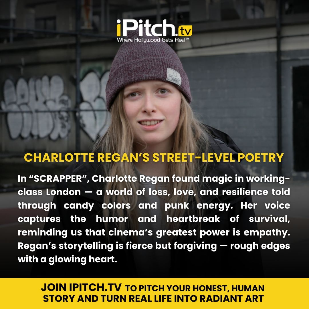 IpitchTV's tweet photo. Charlotte Regan turns working-class London into street-level poetry in Scrapper, blending grit, humor, and heart. Pitch your honest, human story on https://t.co/NEHsYYnHXB and turn real life into radiant art.

#CharlotteRegan #Scrapper #IndieFilm #BritishCinema #iPitchTV https://t.co/qUweCIUODy