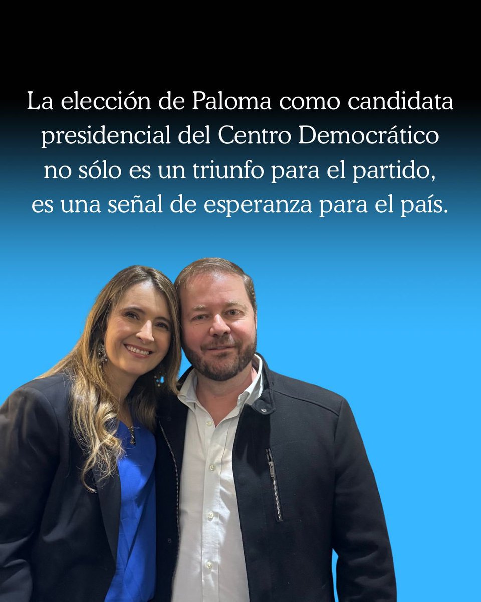 <a href="/PalomaValenciaL/">Paloma Valencia L</a> representa una energía renovadora, una mujer capaz de volver a conectar con quienes alguna vez se alejaron, cansados de la política tradicional.

Su candidatura marca el camino hacia una Presidencia con liderazgo, carácter y una visión clara de país.