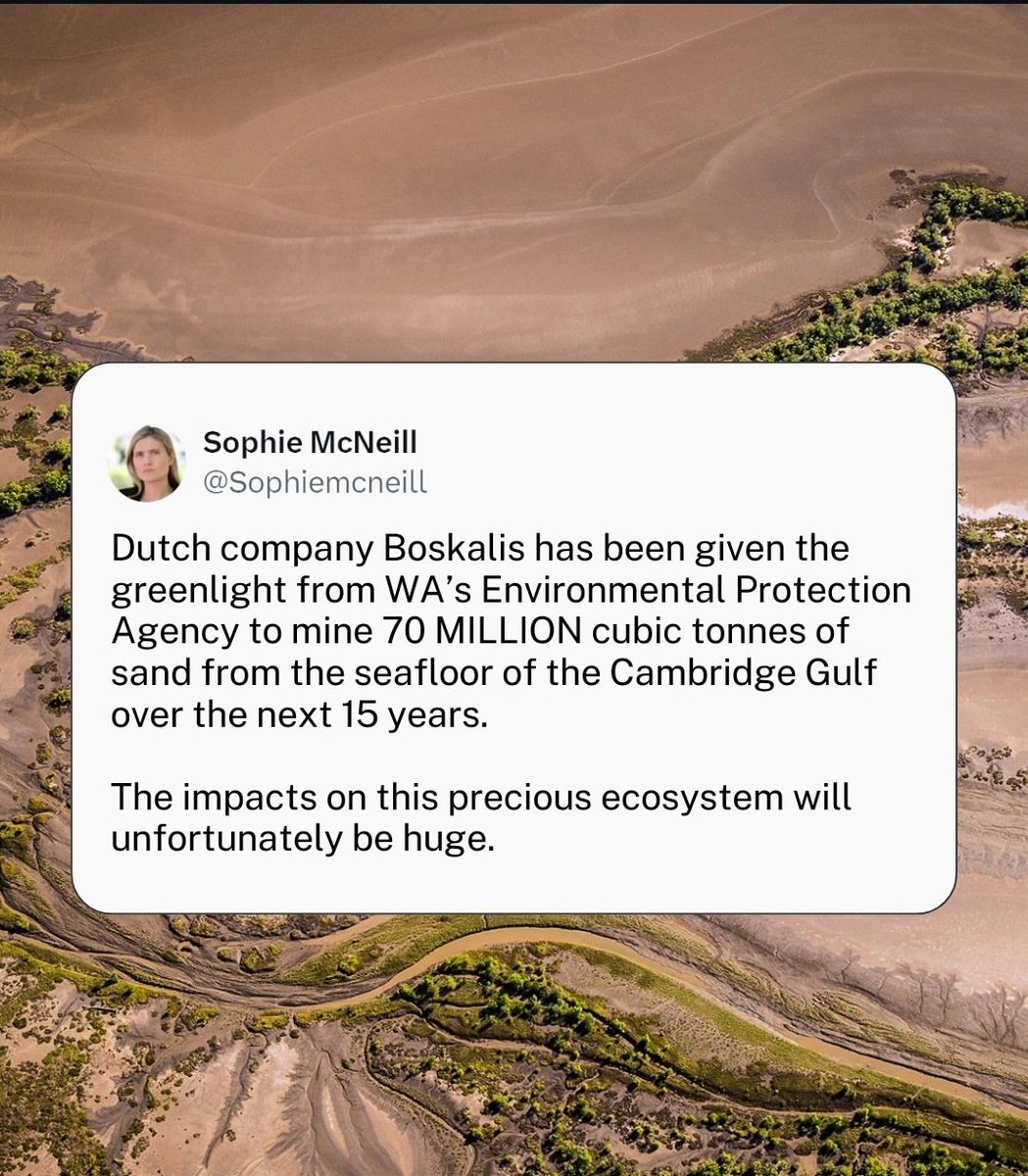 Western Australia's completely lobbyist-captured and donor-corrupted Cook government have been the most disastrous WA environmental custodians in decades. 

Does EPA stand for Environmental Plundering Association?

Appeal submissions to the WA EPA re this project close TODAY 🚫