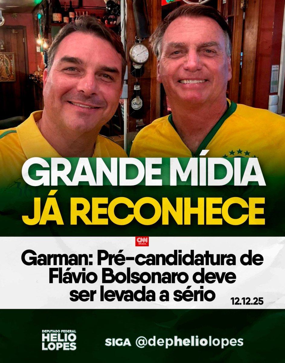 Até a grande mídia já admite o que o povo sabe faz tempo: Flávio Bolsonaro é uma realidade política. É força popular, base consolidada e rejeição crescente ao projeto fracassado do Lula.