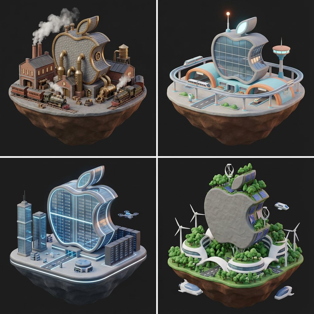 Logos Reimagined: Floating Islands Through Time