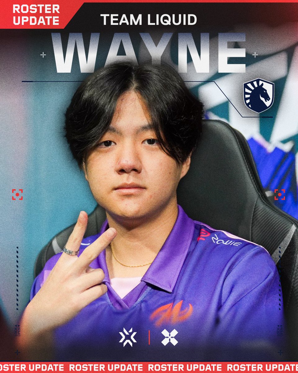 Stepping into the #VCT spotlight for the first time, <a href="/wayneeeVLR/">Liquid WAYNE</a> signs with <a href="/LiquidValorant/">Team Liquid VALORANT</a>!