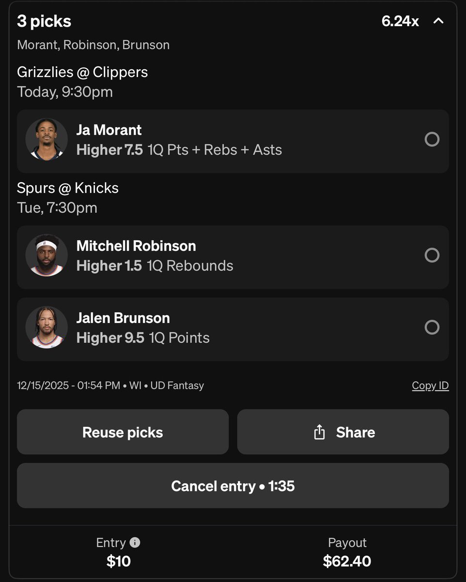 RkTheSharp's tweet photo. 1u. 1Q slip https://t.co/6KgzwJVos9