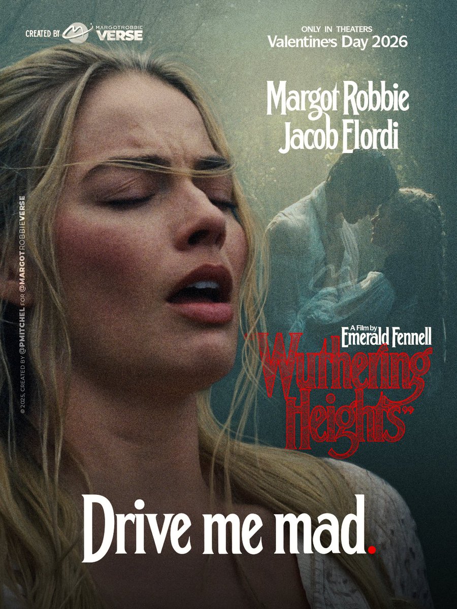 pmitchel's tweet image. YEARNING... incessant as the pounding sea.
A LOVE... stormy as the wind-swept moors!

How much are you yearning? 

#WutheringHeights #WutheringHeightsFilm #MargotRobbie #JacobElordi #PosterDesign