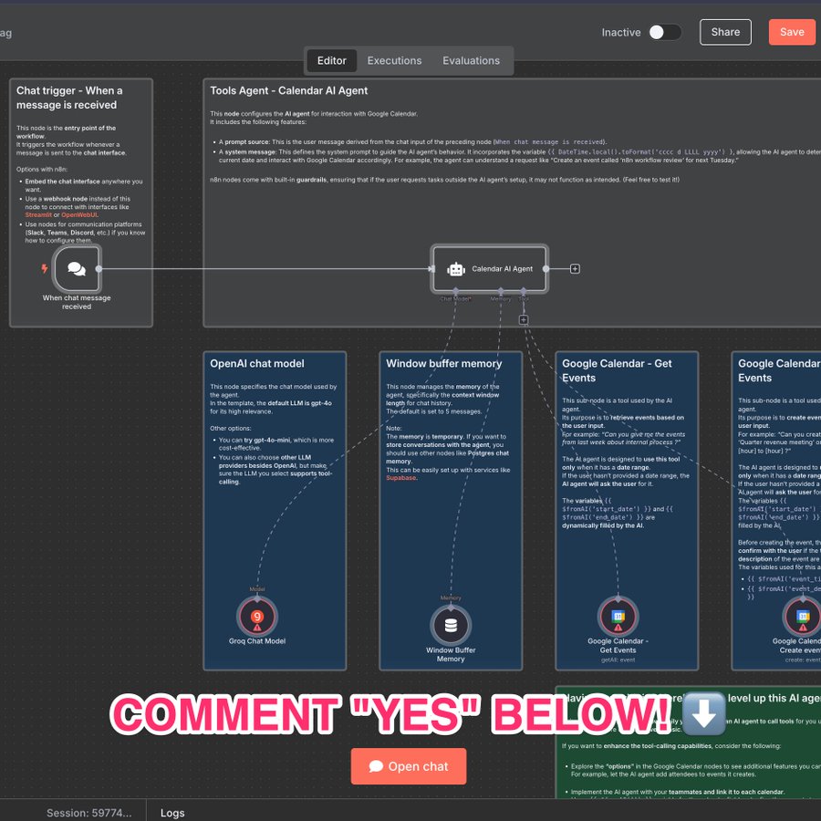 🚨 BREAKING: This AI VIDEO FACTORY is INSANE…

This AI Agent turns random ideas into viral AI-generated videos. 

Fully automated. No editor. No effort:

→ Auto-generates video ideas w/ ChatGPT
→ Creates wild scenes using Veo 3 + FAL API (e.g. Yeti vlogging w/ chopsticks)
→