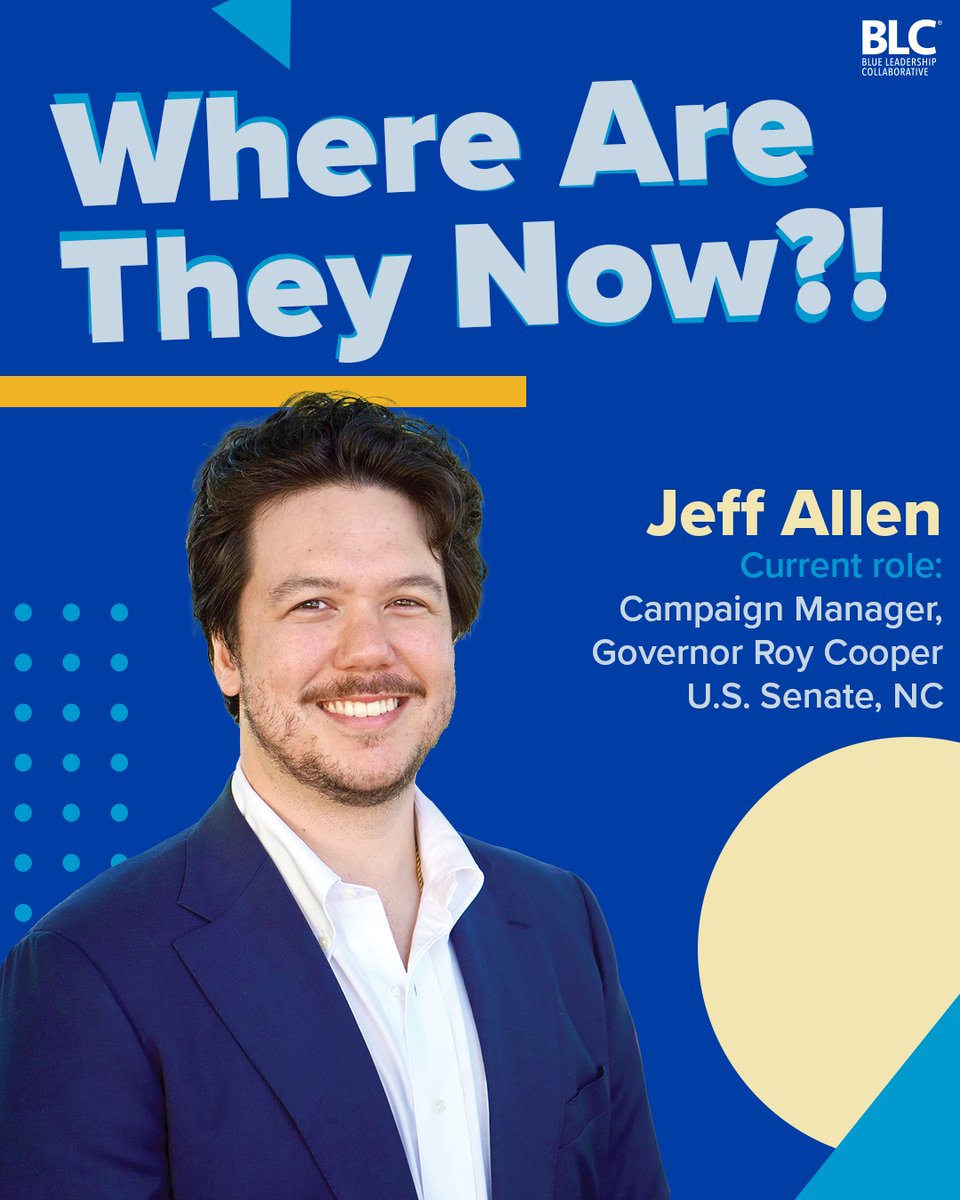 BLC Alum Jeff Allen ‘19 continues to make an impact on the electoral map! After managing Governor Josh Stein’s successful gubernatorial campaign last year, Jeff is leading NC Governor Roy Cooper’s campaign for U.S. Senate – a top Democratic flip opportunity in 2026.