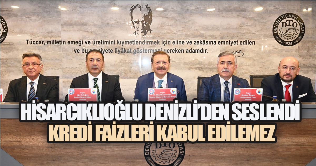 Hisarcıklıoğlu Denizli’den Seslendi: Kredi Faizleri Kabul Edilemez
 denizliekspres.com.tr/hisarciklioglu… 
<a href="/RHisarciklioglu/">Rifat Hisarcıklıoğlu</a>  <a href="/erdogan_ugr/">Uğur Erdoğan 🇹🇷</a> <a href="/eomeraltintas/">Ömer Altıntaş 🇹🇷</a>