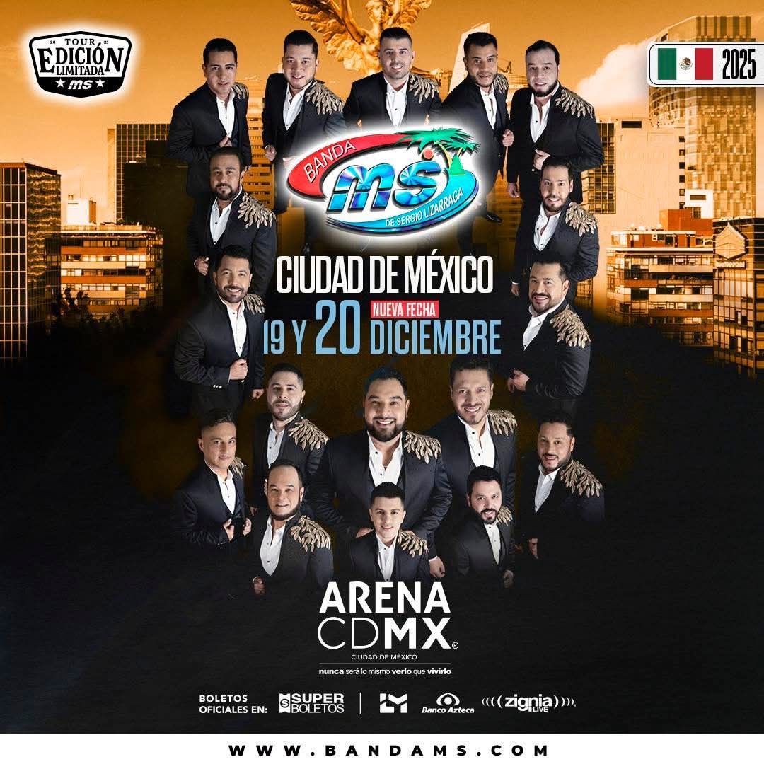 Atención, este fin de semana se presentará #bandams  en #ArenaCDMX como parte de su gira Tour Edición Limitada.