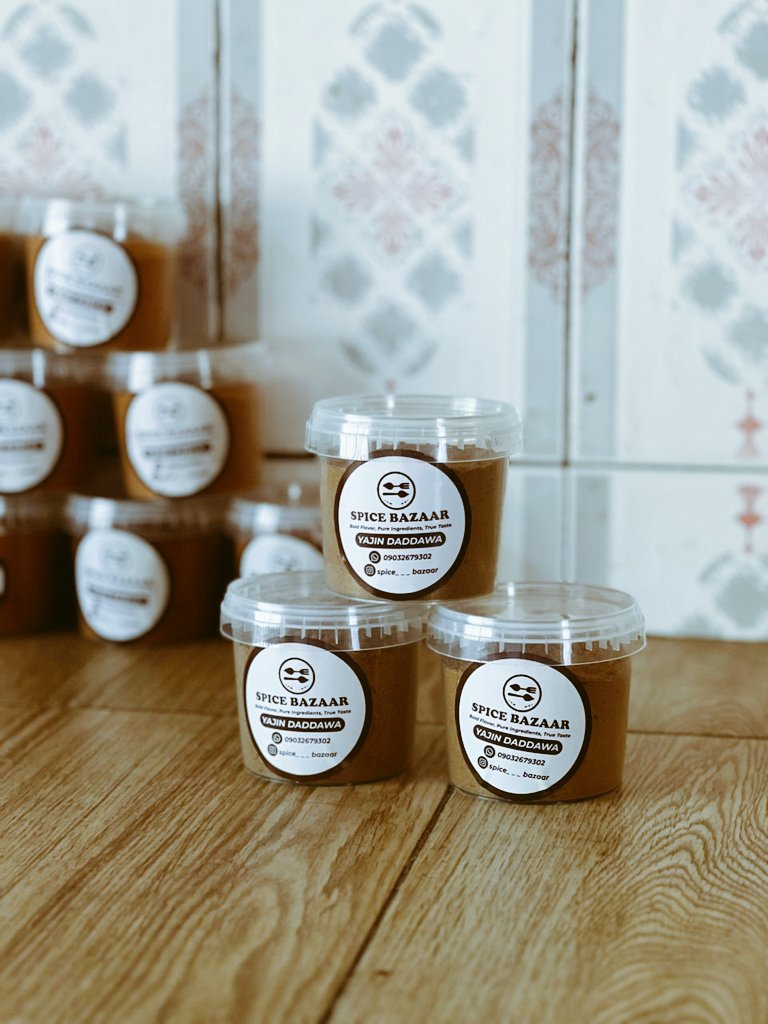 Introducing Bazaar Spices by my girl <a href="/black_zizi/">ZiZi</a>, our hand-grinded, lean blend of pepper+spices and most importantly garlic, or our flavorful Dadawa made the way it should be. Elevate your dishes with that authentic Nigerian flair
Order one or two today biko