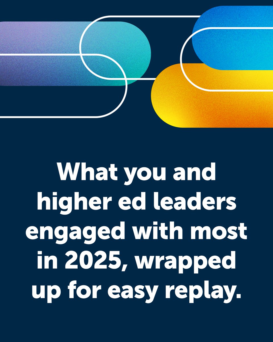 EAB's tweet image. 2025 pushed every campus to rethink how it tells its story.

So we pulled together the resources #highered leaders came back to again and again this year. From #enrollment strategy to brand confidence, AI readiness to student success, here’s what shaped your conversations in