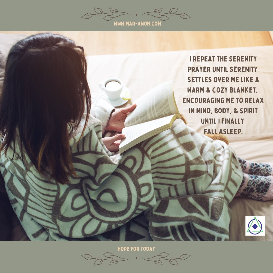 MarAnon_Groups's tweet photo. When I awaken the next day, I often find that something has changed during the night...Sometimes, it's my viewpoint of the situation...Sometimes the situation resolves itself with no effort on my part.

Adapted from Hope for Today, May 13

#maranon #recovery #family #12steps https://t.co/rzT2APdETu