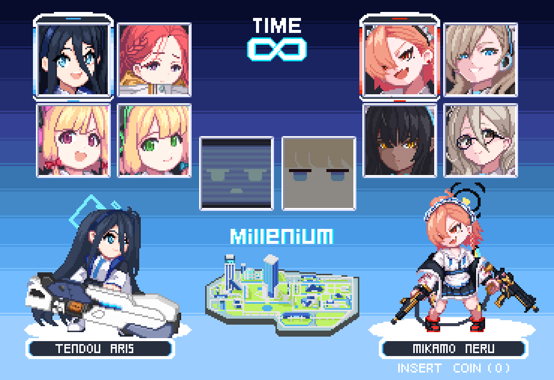 #블루아카이브 #BlueArchive #Pixel #ドット絵  #ブルーアーカイブ 
도트) 블루아카이브 캐릭터 선택창