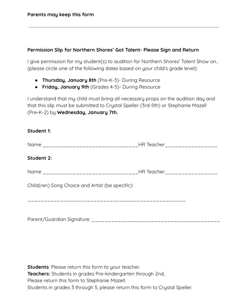 Northern Shores Elementary School tweet media