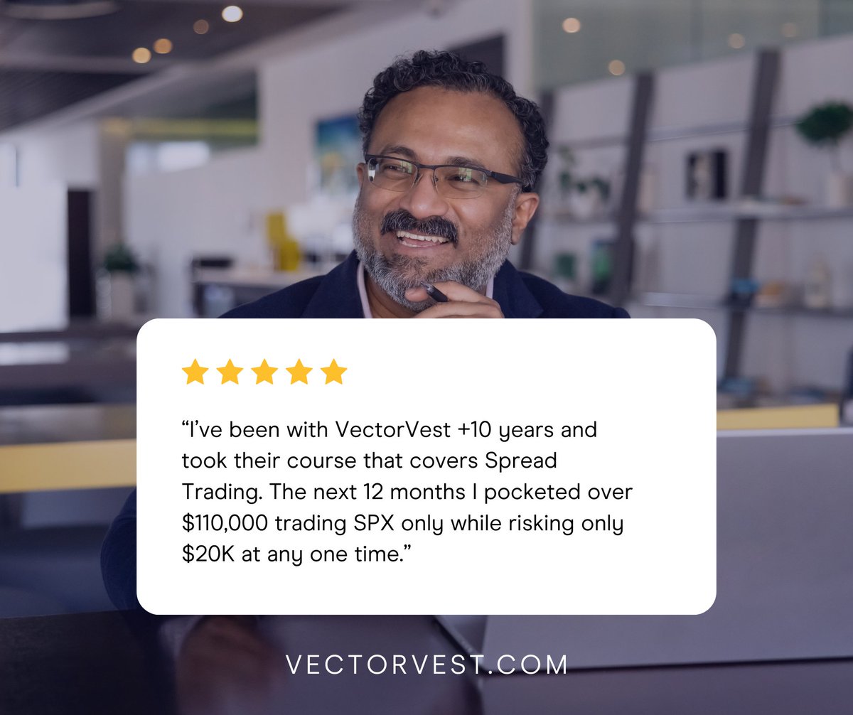 VectorVest's tweet photo. “I made more than $110K trading SPX after taking the VectorVest spread trading course.”
Real investors. Real results.

#VectorVest #Testimonial #Trading https://t.co/vUGOdeL44O
