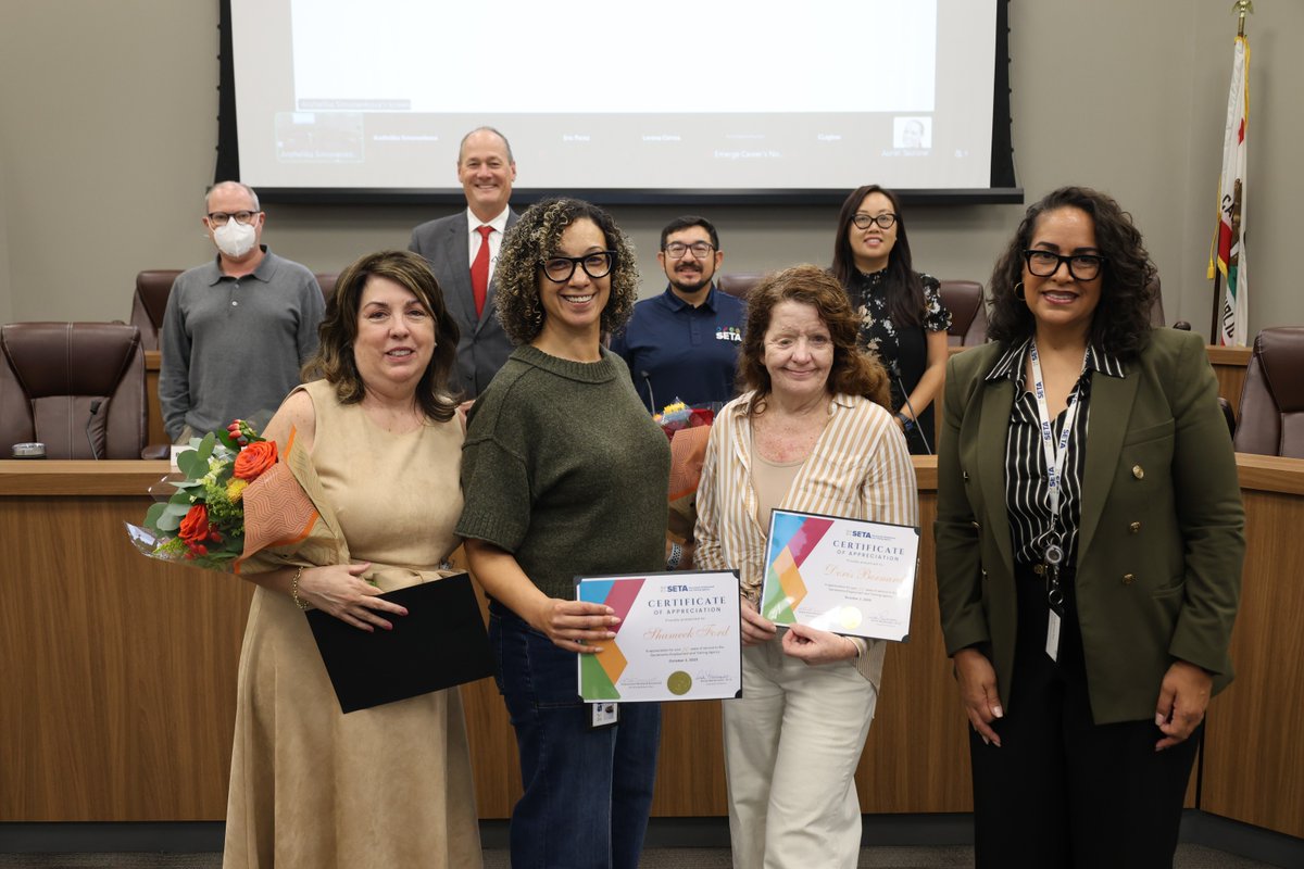 Celebrating #MilestoneMonday! 🎉
Congrats to Betsy (35 years), Doris (25 years), and Shameek (20 years) for their incredible service at SETA. Thank you for your dedication to our agency, community, and families. Cheers to you!