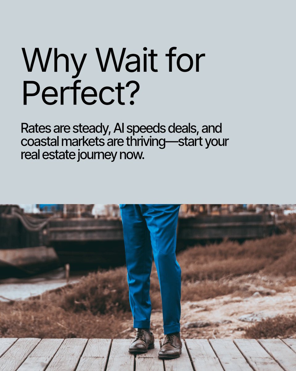 kevin_rtaylor's tweet photo. Why jump into real estate now? Rates are stabilizing, AI tools speed up deal analysis, and coastal markets are strong. Don't wait for perfect—start building your legacy today. Ready to turn your hustle into investment? Let's talk. https://t.co/NWR9rM9Sqt
