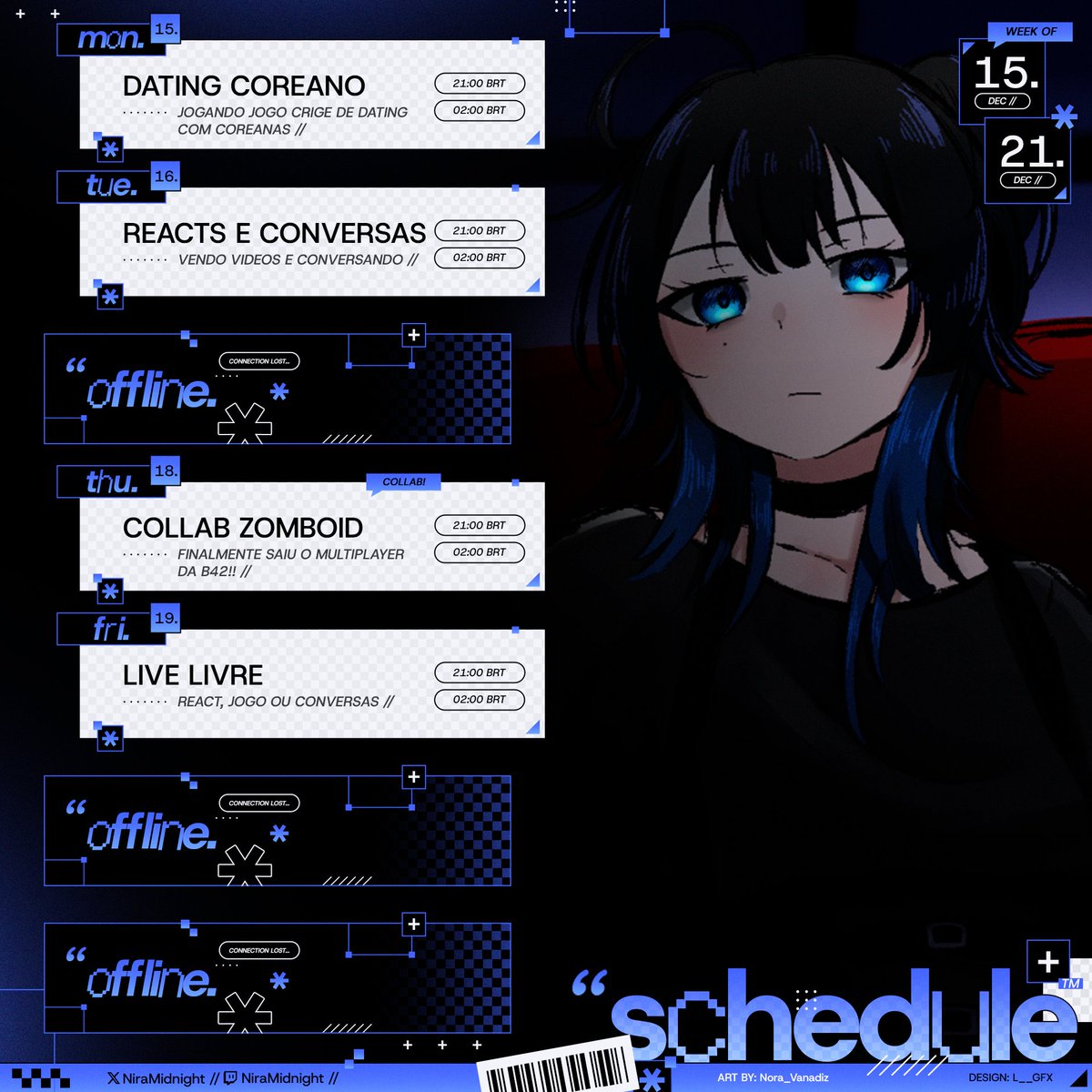 cronograma dessa semana!!!!