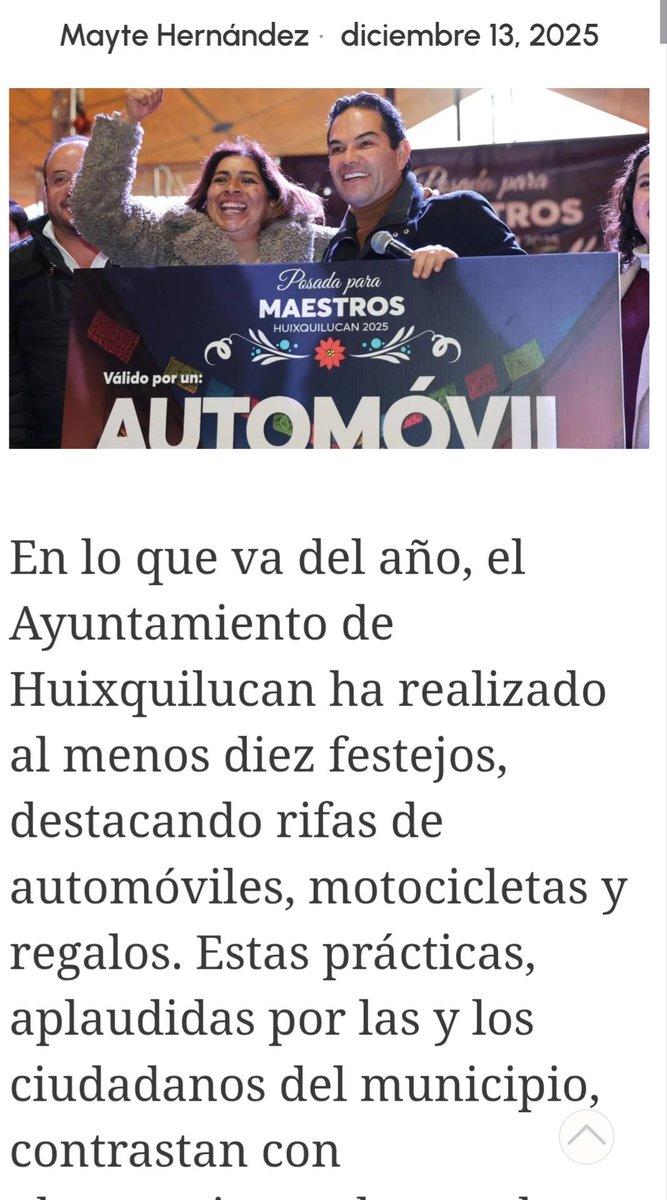 El gobierno de Huixquilucan malgasta el presupuesto público, no en programas sociales u obra pública, si no en promover la campaña ilegal y anticipada del senador Enrique Vargas del Villar.