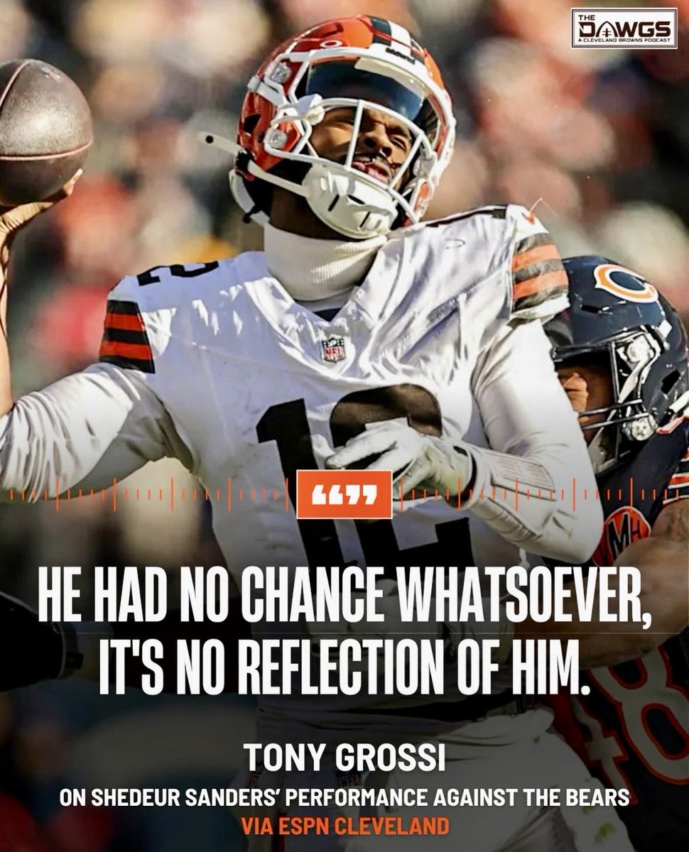 Cleveland Browns’ Insider Tony Grossi ‘defended’  Shedeur Sanders, in a recent game against the Bears… |  
threads.com/@thedawgspodca…