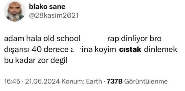 tek rakibi şu twit falan