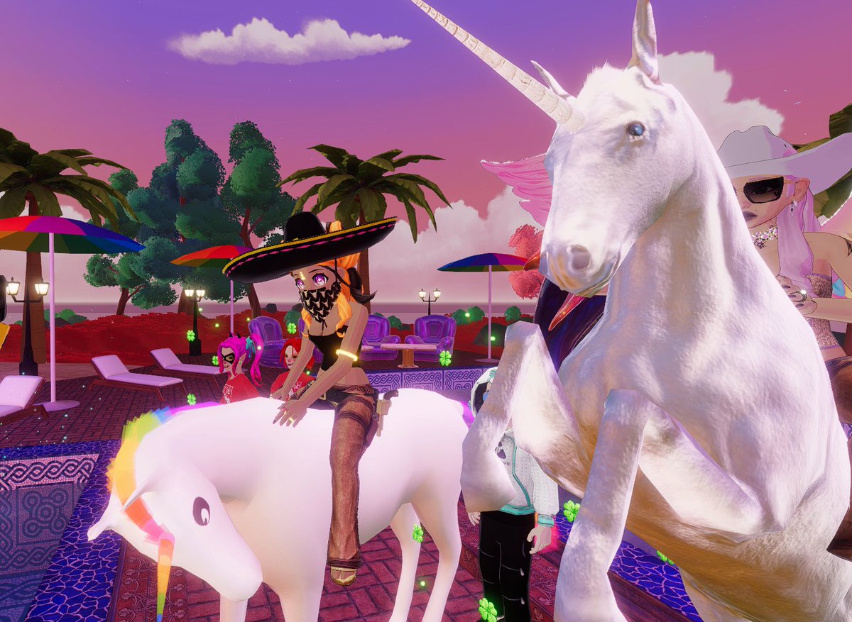 Don't be late to the Horse Warming Party at Rishi's Palace. <a href="/DCLMETATIGER/">-METATIGER- 🇩🇪</a> stable doors are opening at the start of the party <a href="/decentraland/">Decentraland</a> <a href="/isamazing_isa/">Isa</a> on the most wanted pony on the market FloatiCorn = only 6 available. Get one before I buy another.....