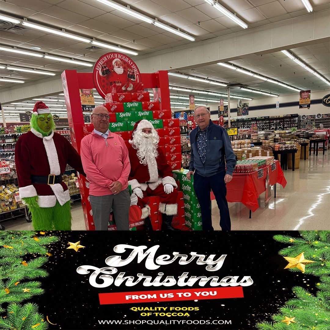 QualityFoodsInc's tweet photo. 🎅Thank you to everyone who stopped by our Toccoa location to see Santa! It was such a joy to celebrate the season with our customers, families, and friends.

A special highlight? Mr. Reece even got some one-on-one time with Santa himself  we’re pretty sure he made the nice list! https://t.co/KzQyW7tyUX